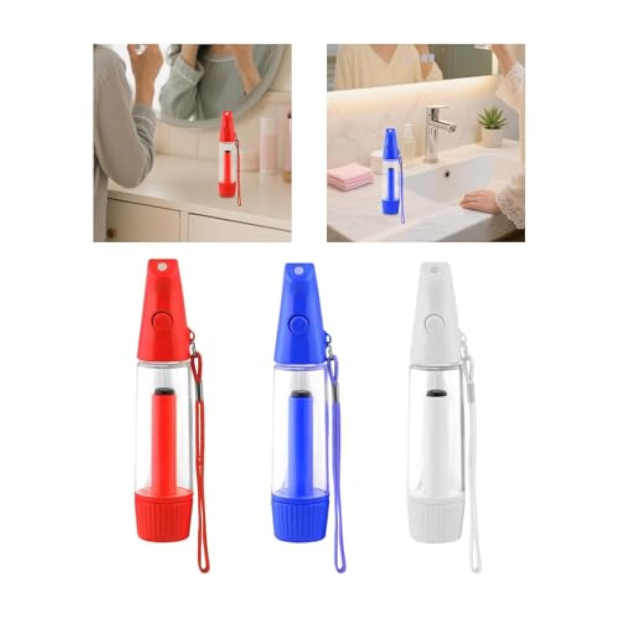 Compact Misting Spray Bottle for Outdoor Hiking Travel Red
